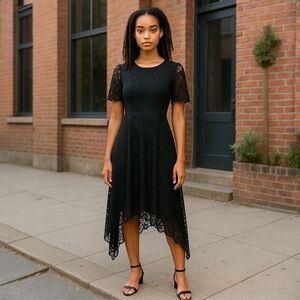 DONNA KARAN BLACK LABEL LACE PARTY DRESS 12